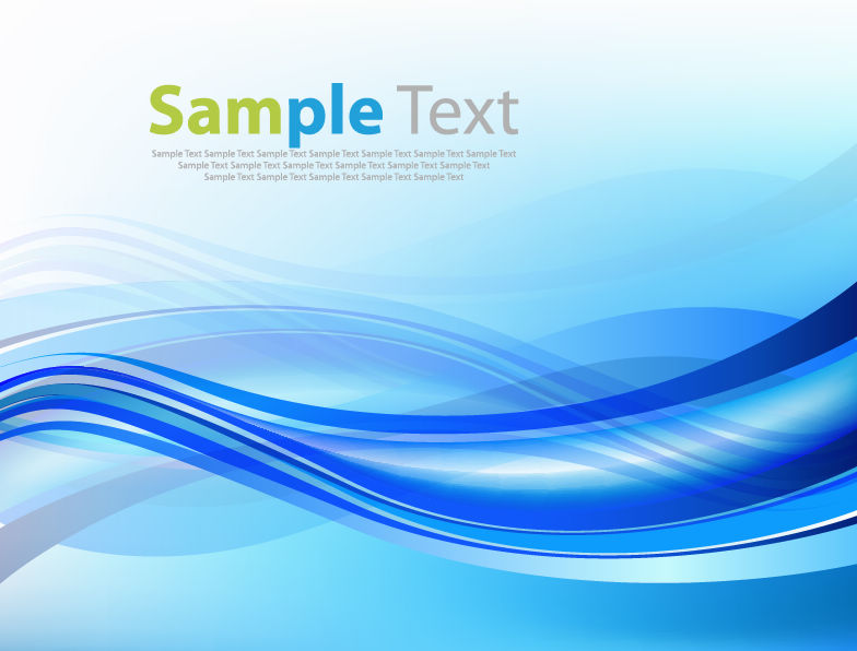 free vector Abstract Blue Waves Vector Background